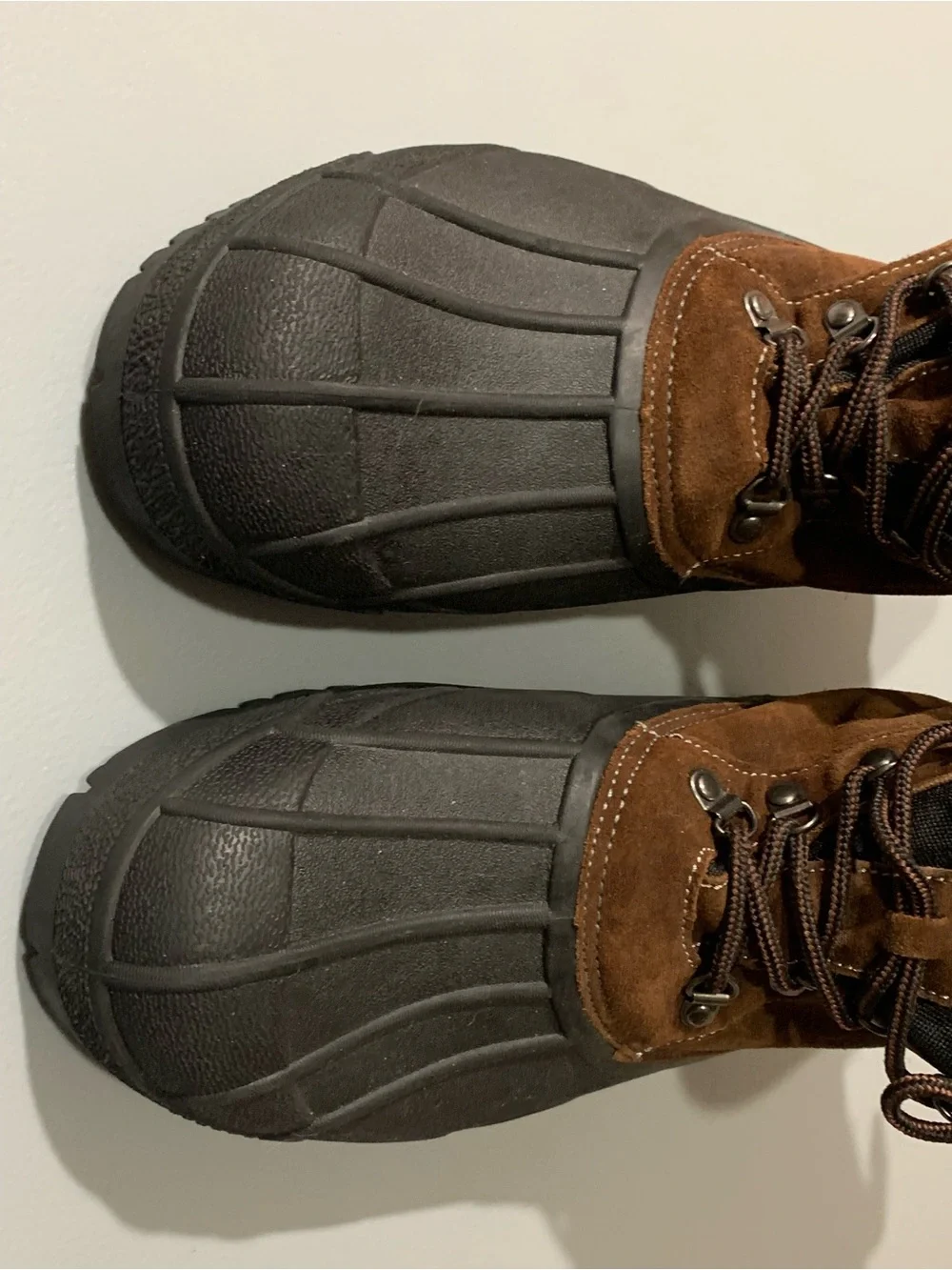 Men's Brown and Black Waterproof Winter Duck Boots